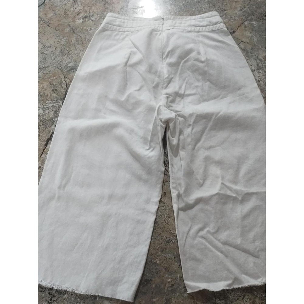 classic white wide  leg pants